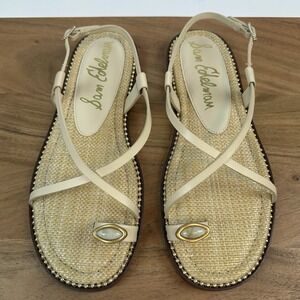 New NIB Womens Sam Edelman Tenly Sand Leather Sandals Shoes Size 9 M‎